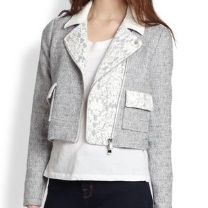 Rebecca Taylor • Tweed with Lace Moto Jacket